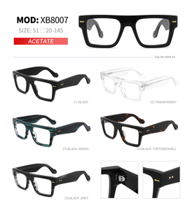 2023 newest Ready Stock Wide rim Shape Mens Acetate eyeglasses frames