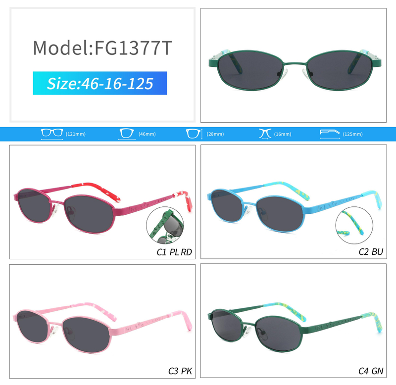 Kids Colored Metal Polarized Sunglasses Optical Frames series