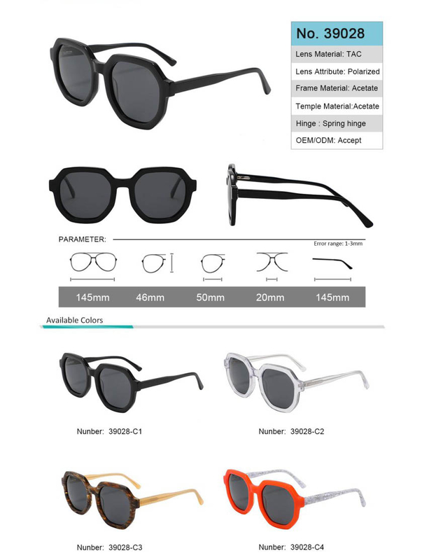 Ladies Polarized Aviator Acetate Sunglasses
