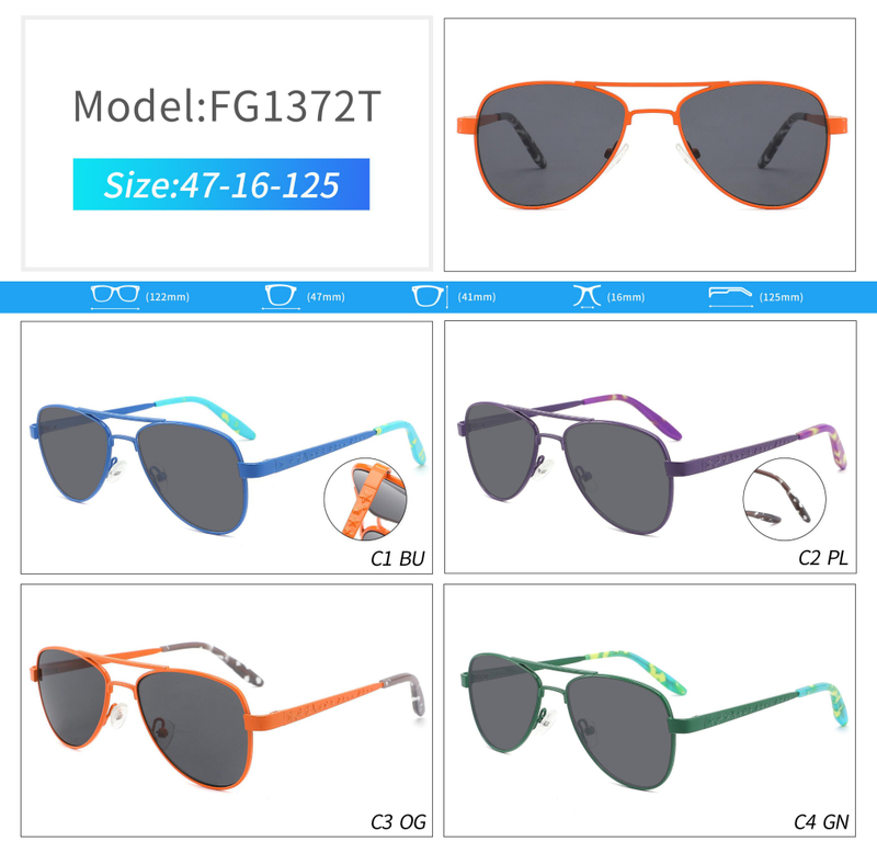 Kids Colored Metal Polarized Sunglasses Optical Frames series