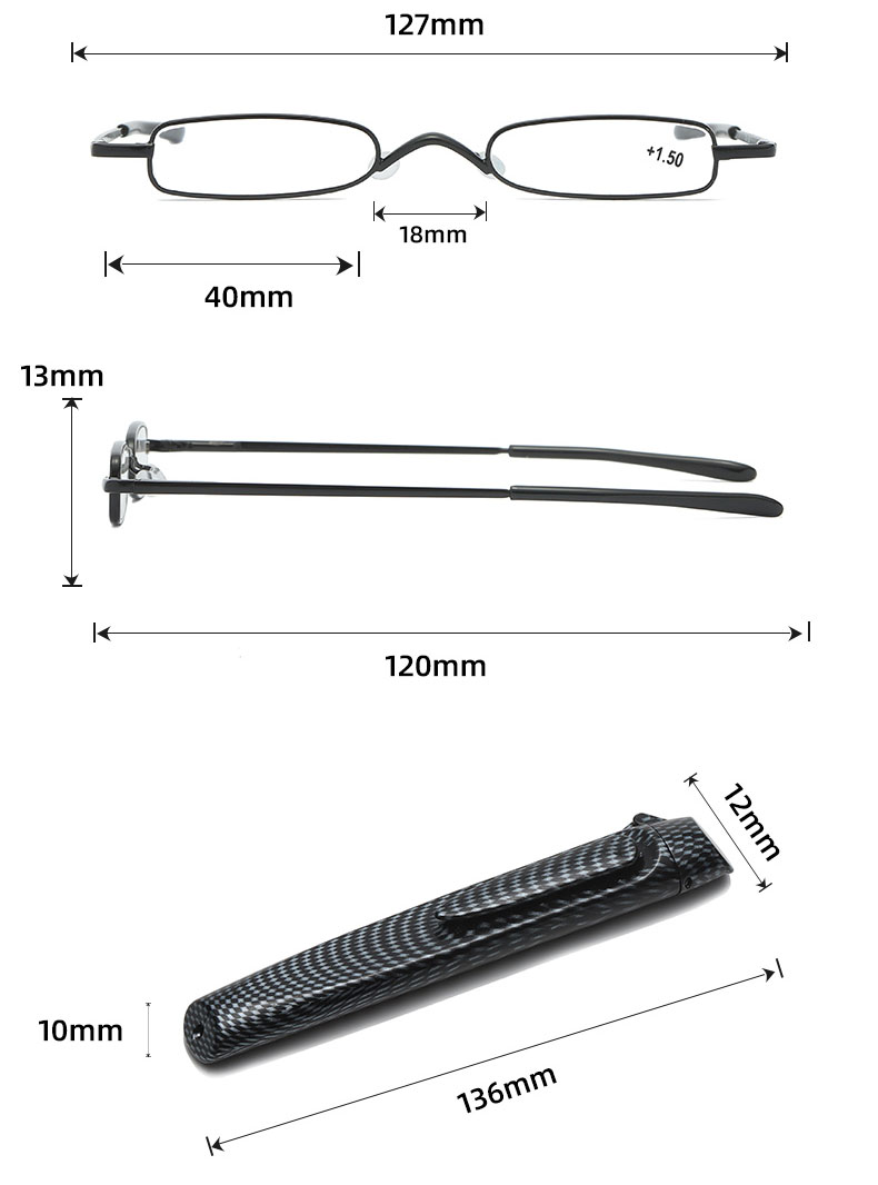 Slim and Compact Pen Readers Computer and Digital Reading Glasses Reading Glasses with cases
