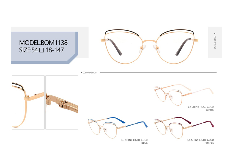 Ready to Sale Women Luxury Classic Prescription Myopic Eyeglasses Optical Frame 