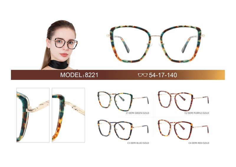 Hot Sale Ins Popular Women Glasses Frame Metal Optical Eyeglasses Frames 