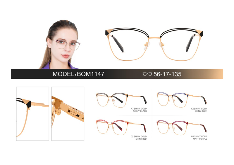 Ready Stocks No MOQ Women Luxury Brand Designer Prescription Myopic Eyeglasses Optical Frame 