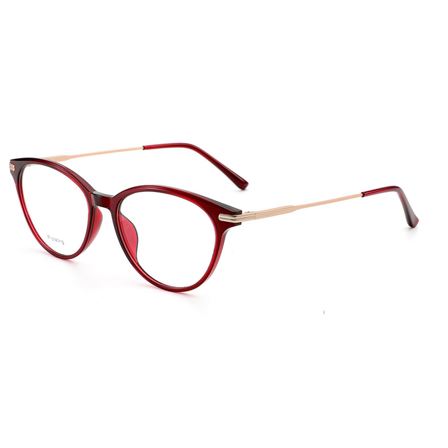 Ready Stocks Ladies TR90 Optical Frames with PI plating Metal Temple