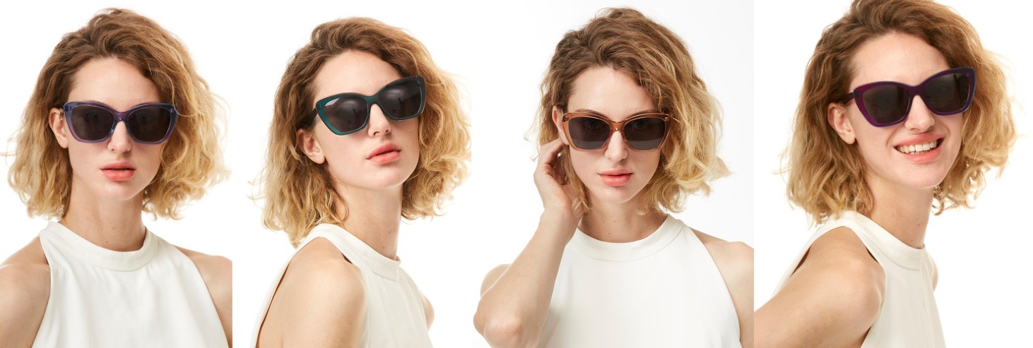 Hot Sale Ready Stocks Vintage Design Unisex Trendy UV400 Acetate TAC Polarized cat eye Sunglasses