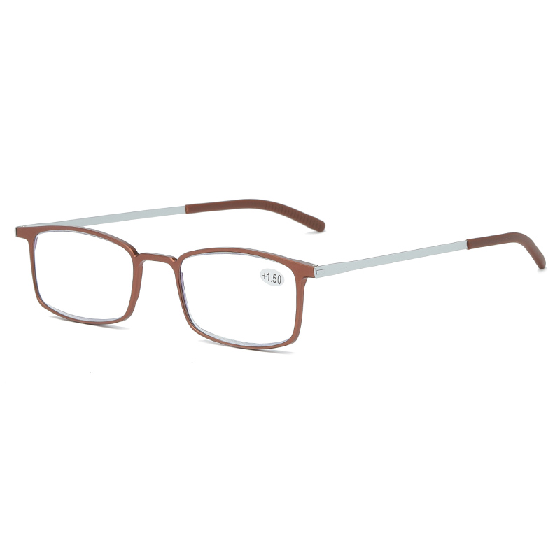 Ultra Light and Strong Aluminium Made Blue light Blocking Computer Digital Spring Hinge Reading Glasses with Aluminium cases