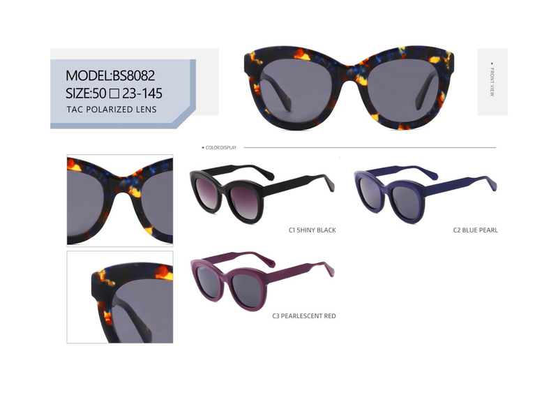  Ladies Vintage Design Unisex Trendy UV400 TAC Polarized Acetate Sunglasses