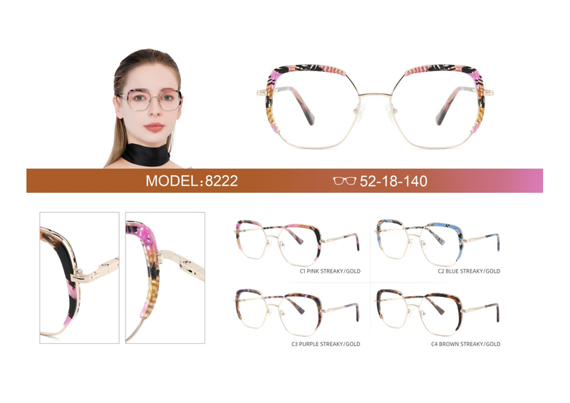 Hot Sale Ins Popular Women Glasses Frame Metal Optical Eyeglasses Frames 