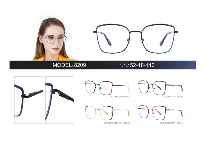 Hot Sale Ready Stocks Popular Women Glasses Frame Metal Optical Eyeglasses Frames 