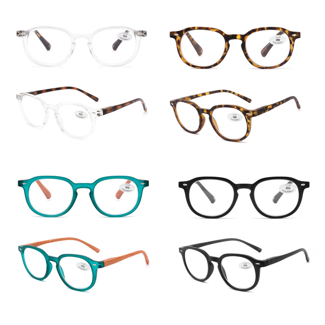  Fashion Plastic Reading Glasses with spring
