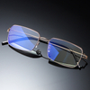 Stainless Steel Handmade No Screw Ultra Light Blue Light Reading Glasses