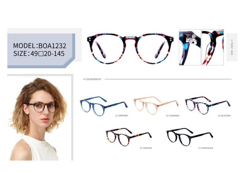  Wholesale Vintage Ladies Design Handmade Acetate Optical Frame Classic Optical Frame