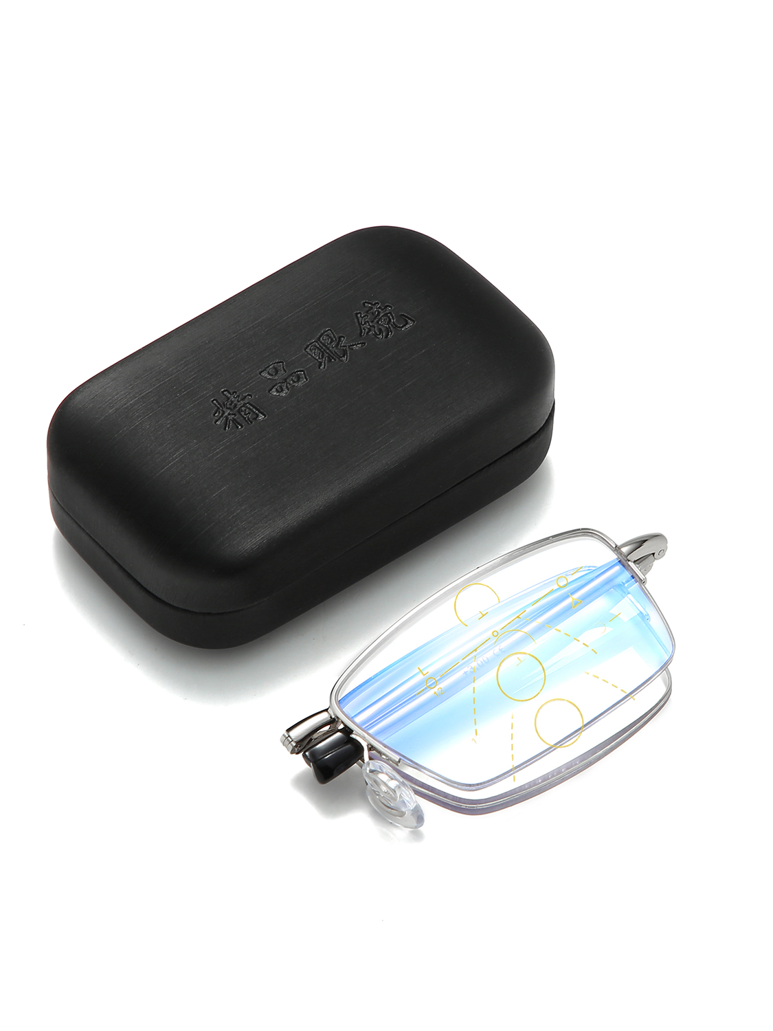Model 908F Half Rim Folding Reading Glasses ANTI Blue Ligh Telescope Arms Portable Design