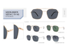  PC Polarized Aviator Metal Sunglasses