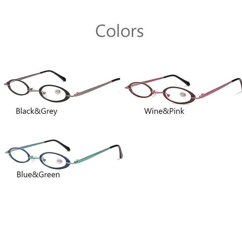 Stainless Steel Fashion Double Color Ladies Reading Glasses