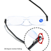 360 Degree Rotation Arms Folding Reading Glasses,Hd Blue Light Blocking Lens,eye Protection Uv400,With Slim Thin Cases