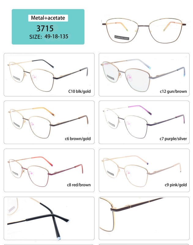 Hot Sale Ins Popular Women Glasses Frame Metal Optical Eyeglasses Frames 