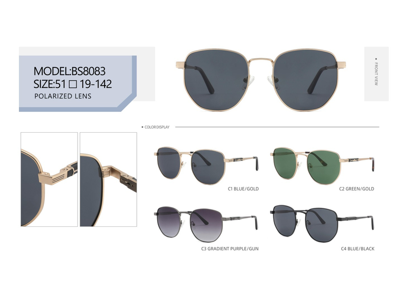 Hot Sale Ready To Sale Unisex Men's and Ladies Vintage Design Unisex Trendy UV400 TAC Polarized Metal Sunglasses