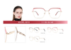 Hot Sale Ready Stocks Popular Women Glasses Frame Metal Optical Eyeglasses Frames 