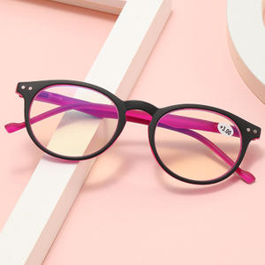 Unisex Vintage Design Novel Colors Plastic Anti Blue Rays Unisex Reading Glasses 
