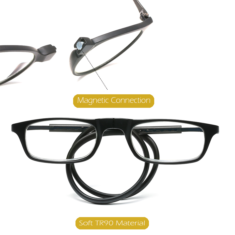 MOD.917S Hang on Neck Blue Light Blocking Reading Glasses,Comfortable Slicon Arms
