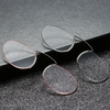 Rimless Nose Clip Reading Glasses UV400 Blue Light Blocking Lens