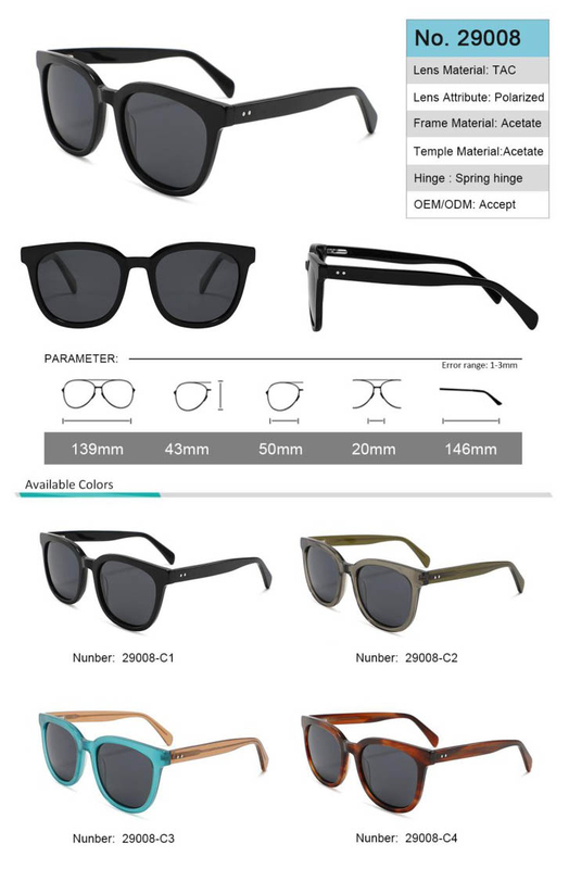 Ready to Sell Acetate Sunglasses TAC polarized lens No MOQ