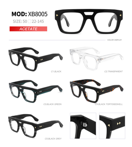 2023 newest Ready Stock Wide rim Shape Mens Acetate eyeglasses frames
