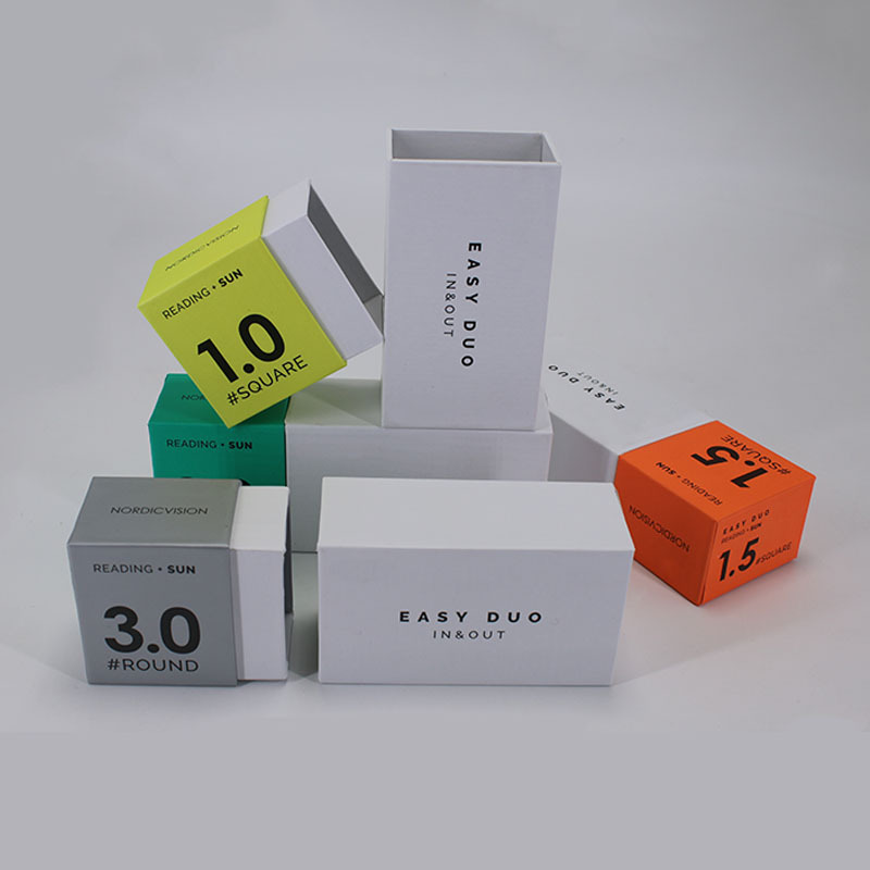 paper cardboard eyeglasses and reading glasses gift box and display box