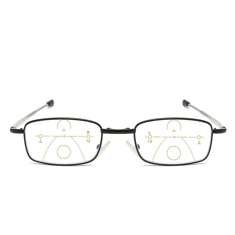  Portable Telescope Arms Multi Focus Photochromic Folding Reading Glasses